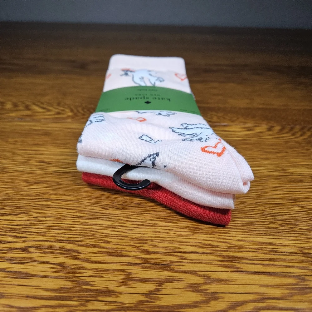 Kate Spade 3 Pack Crew Socks NWT